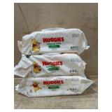 Huggies Natural Care Baby Wipes Pack, 64 Ct Each