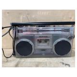 Retro Glow Boombox With Cassette Player