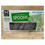Clear Plastic Spoons, 300 Pieces