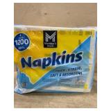 Pack of White Napkins With 1200 Total Count