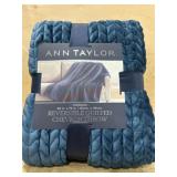 Ann Taylor Reversible Chevron Throw