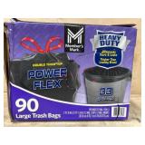 90 Large Trash Bags, 33 Gallon