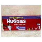 Huggies Little Movers Size 4 Diapers, 168 Ct