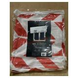 Blackout Curtain Panel in Red and White