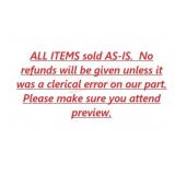 All items sold As-Is