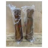 2-Piece Acacia Salt and Pepper Grinder Set