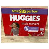 Huggies Little Movers Diapers, Size 6, 120 Ct