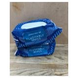 Flushable Wipes in Blue Packaging