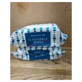 Flushable Wipes in Twin Pack