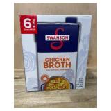 Swanson Chicken Broth Six-Pack 32 oz Cartons