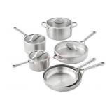 Used 10-Piece Stainless Steel Cookware Set