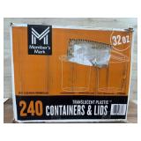 240 Translucent Plastic Containers and Lids