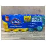 Clorox 3-in-1 Disinfecting Wipes, 5-Pack