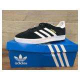 Adidas Gazelle Black and White Shoes, Size 6