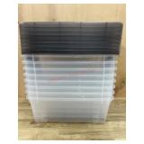 Clear Storage Bins with Black Lids