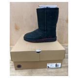 Black Suede Winter Boots With Box