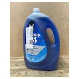 Liquid Dish Soap in Large Blue Bottle