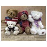 4- Boyds bears 2 and white bears and 2 are brown