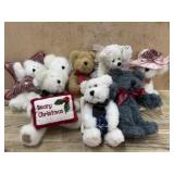 8- Boyds Bears 5 inch bears   white . grey and