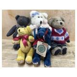 5- Boyds bears various sizes  white bear in blue