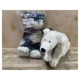 Boyds Bears Polar bear and 18 inch cat