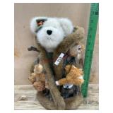 14 inch Boyds Bears in coat with fox, owl and