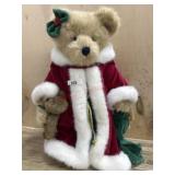16 inch Boyds Bear Santa bear with stand
