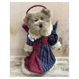 Boyds Bear Tree topper in red and blue dress