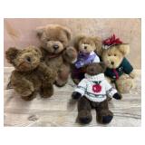 5- Boyds Bears 5 and 6 inch bears one in purple