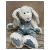 Boyds Bears 16 inch Rabbit in green overalls