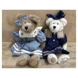 2- 16 inch Girl Boyds Bears in dresses