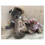 16 and 12 Inch Boyds Bears in dresses