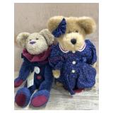 Blue Boyds Bear clown and  14 inch Girl bear and