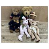 6- Boyds Bears pink Rabbit and bears