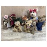 8- Small Boyds Bears  some with hats one with