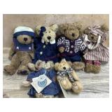 6 Boyds Bears dressed in sailor suit, sweater and