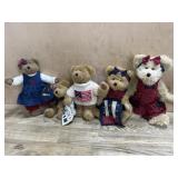 5 Boyds Bears All dressed in red white and blue