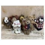 7- Small Boyds Bears Lion, Moose, Rabbits and
