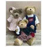 3- 12 and 14 inch  Boyds Bears One in Americana