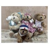 4- Boyds Bears various sizes  some dressed on