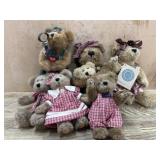 6- Boyds Bears various sizes one had mixer and