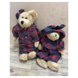 Boy and Girl Boyds Bears dressed in red plaid