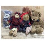 3- Boyds Bears and one Moose