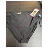 Black Mid-Rise Swim Bottom, Size XL