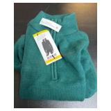 Green Quarter Zip Sweater, Medium Size