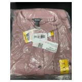 Pink Button-Up Waffle Knit Shirt