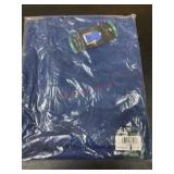 Blue Crewneck Men's Shirt, Size 3XL