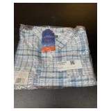 Men's XL Blue Plaid Button-Up Shirt
