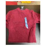Women's Burgundy Sweater with Ribbed Hem large