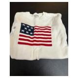 White Sweater with American Flag Design